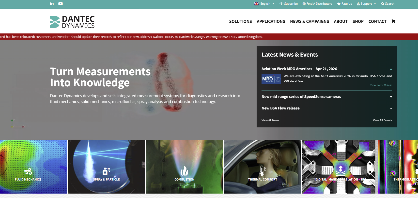 Dantec Dynamics website