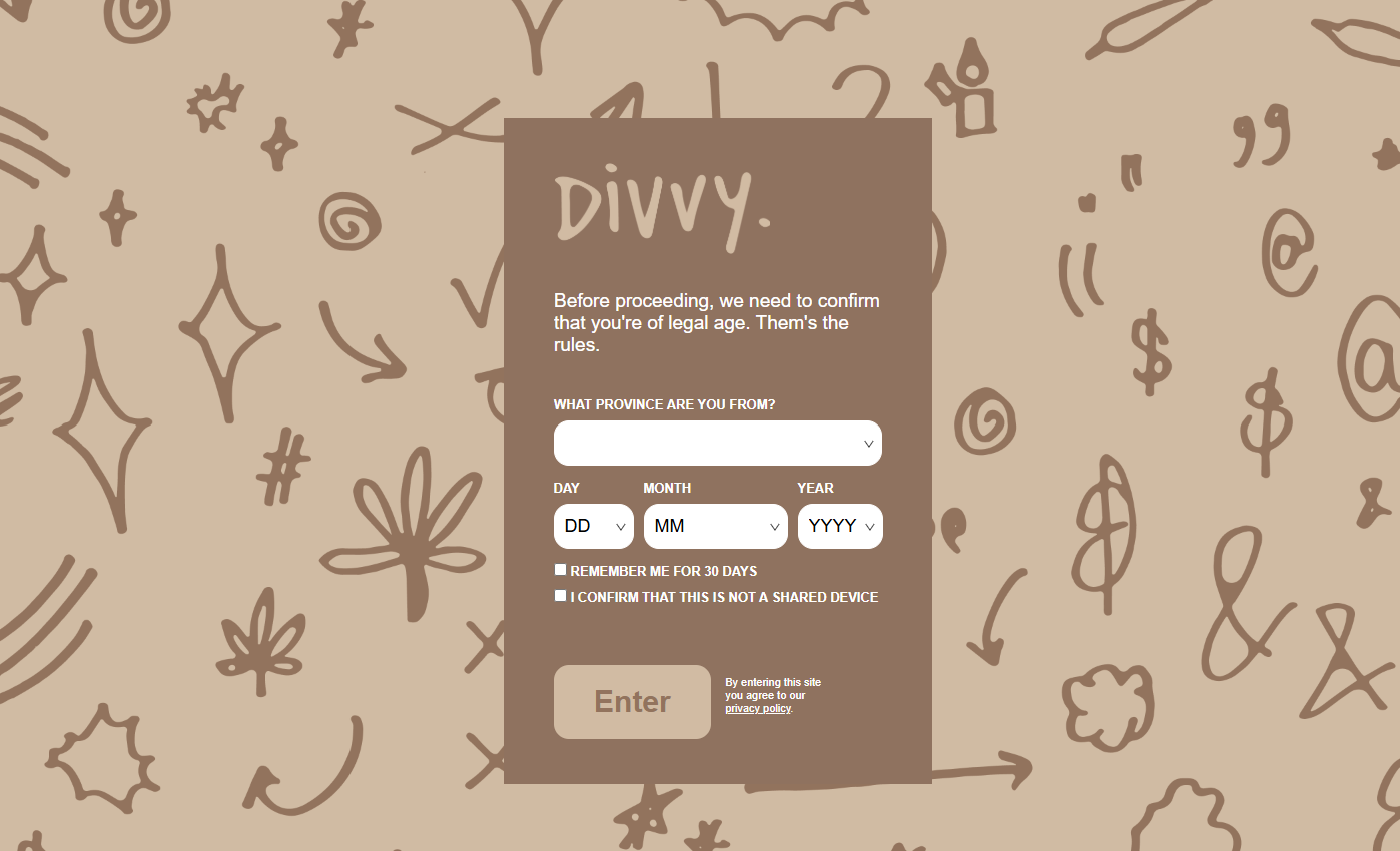 Divvy Cannabis website